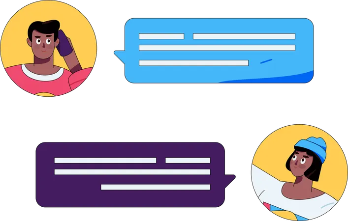 Digital Platform Messaging  Illustration