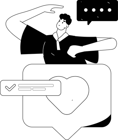Digital Platform Messaging  Illustration