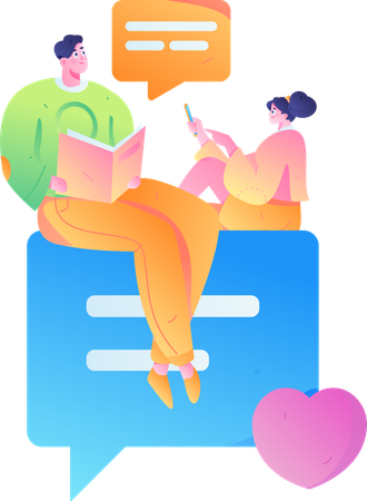 Digital Platform Messaging  Illustration