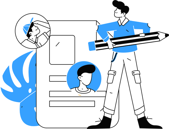 Digital Recruitment Form  Illustration