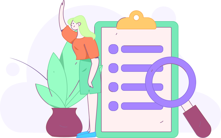 Digital Recruitment Form  Illustration