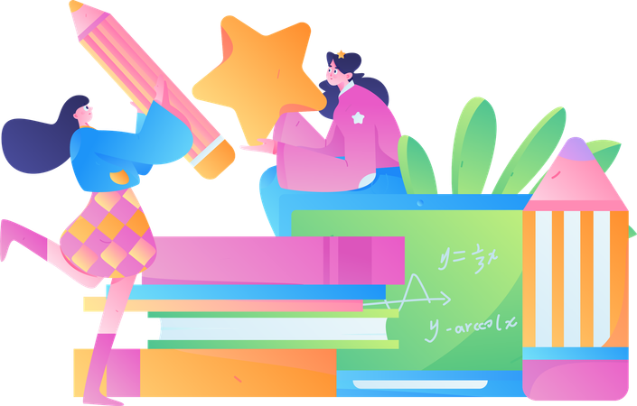 Digital Schooling  Illustration
