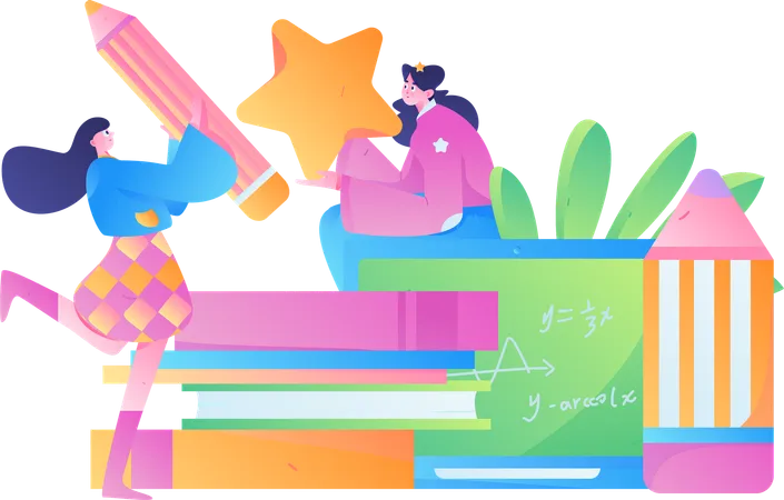 Digital Schooling  Illustration
