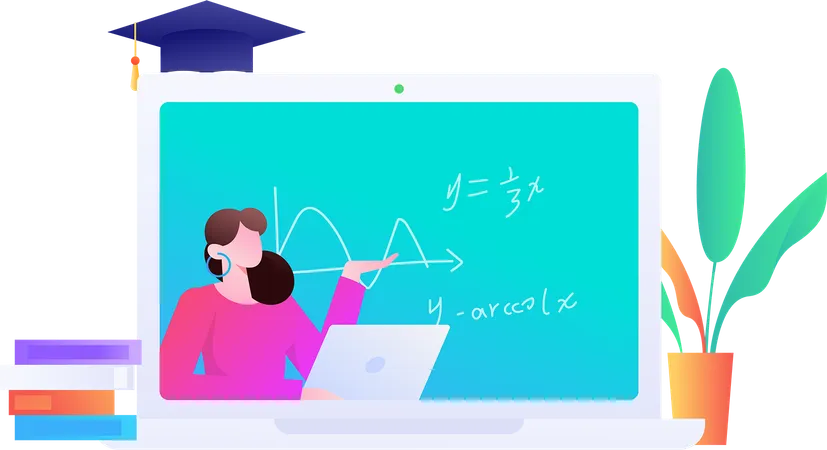 Digital Schooling  Illustration