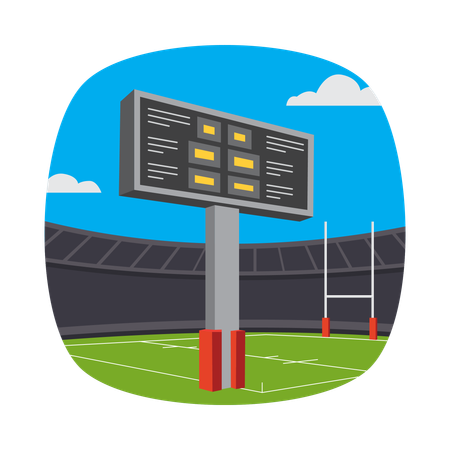 Digital Scoreboard Display  Illustration