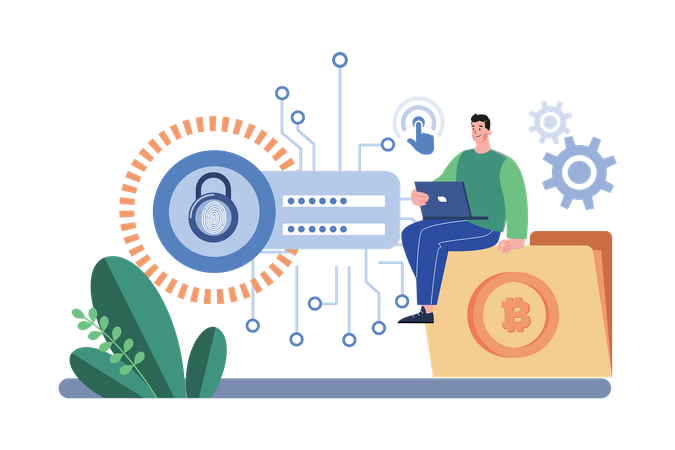 Digital Security Access  Illustration