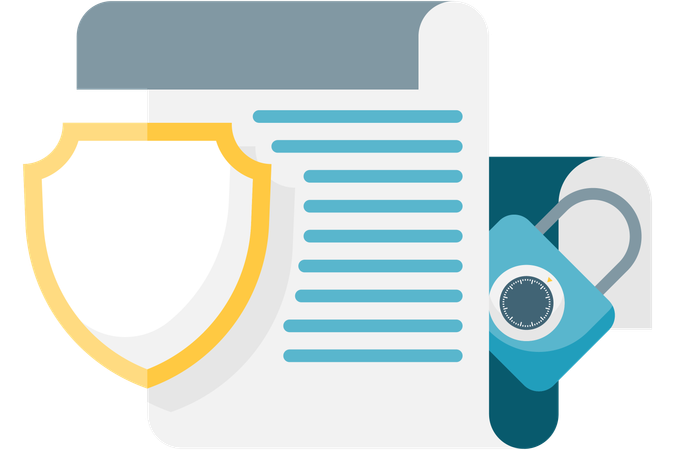 Digital Security Shield  Illustration