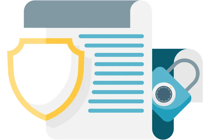 Digital Security Shield  Illustration