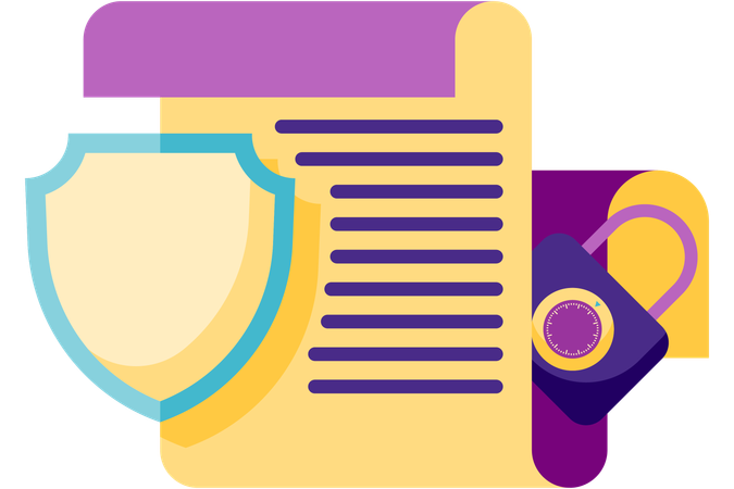 Digital Security Shield  Illustration