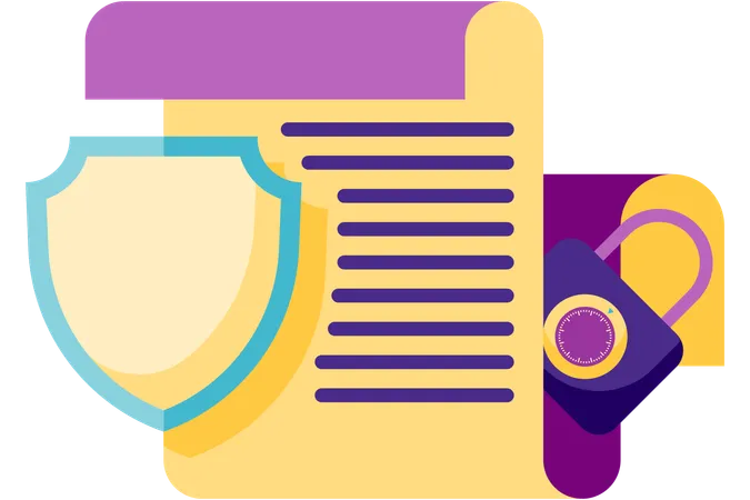 Digital Security Shield  Illustration