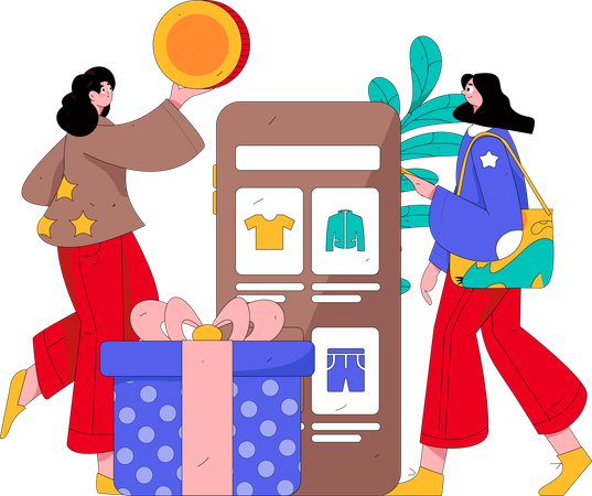 Digital Shopper  Illustration