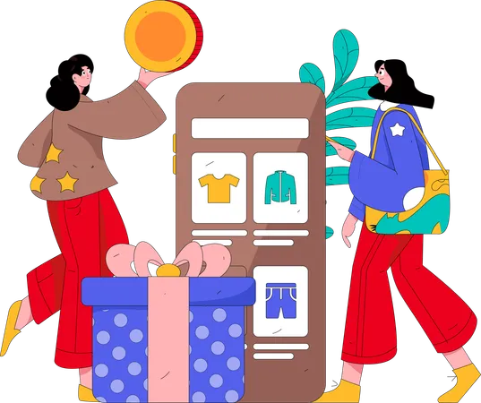 Digital Shopper  Illustration
