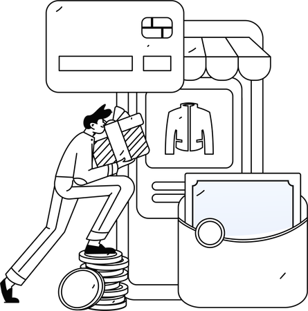 デジタルショッパー  イラスト
