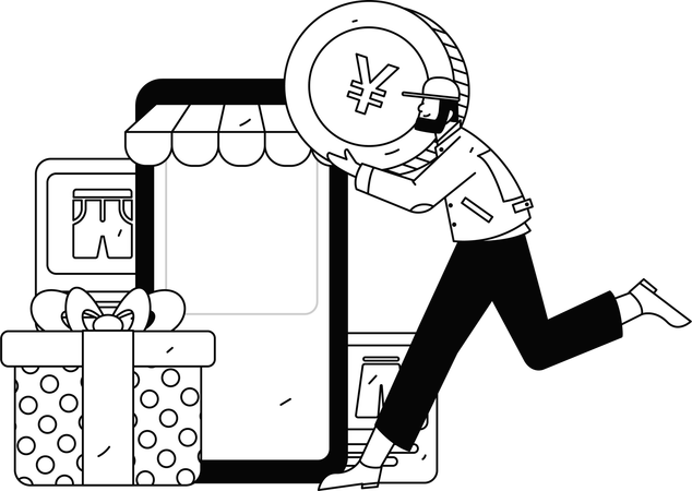 Digital Shopper  Illustration