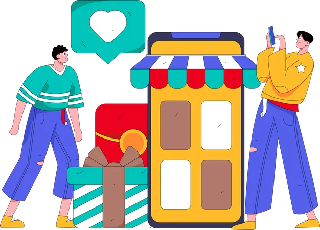 Digital Shopper  Illustration