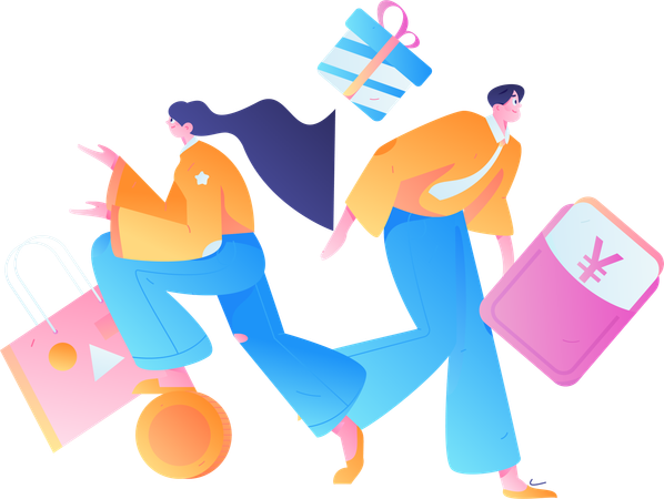 Digital Shopper  Illustration