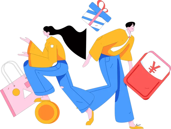 Digital Shopper  Illustration