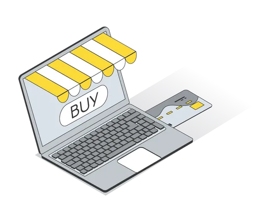 Digital shopping Illustration