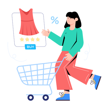 Digital Shopping Illustration