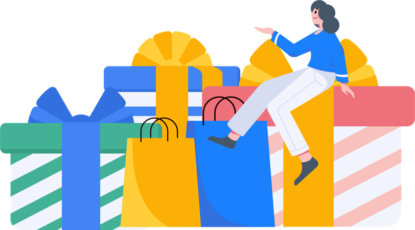 Digital shopping  Illustration