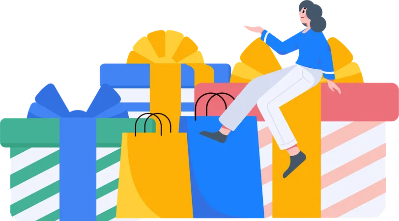 Digital shopping  Illustration