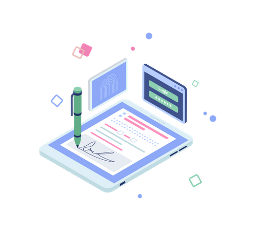 Digital signature  Illustration