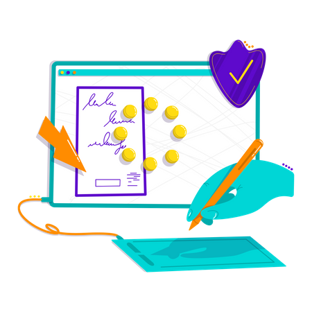 Digital signature  Illustration