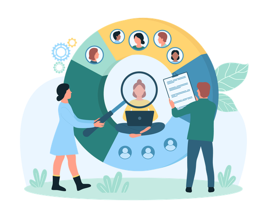 Digital Targeting Service  Illustration