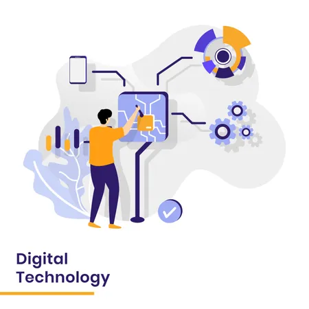 Digitale Technologie  Illustration