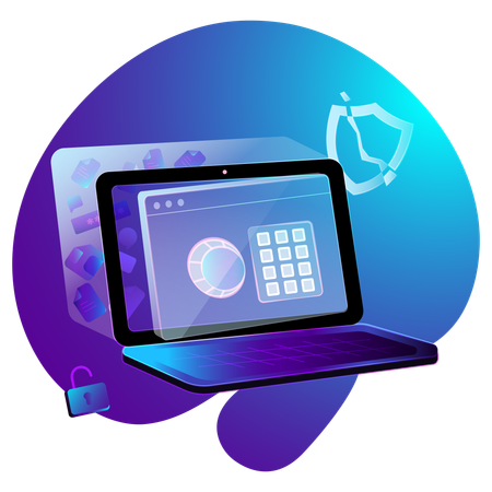 Digital Theft and Online Financial Fraud  Illustration