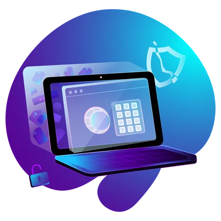 Digital Theft and Online Financial Fraud  Illustration