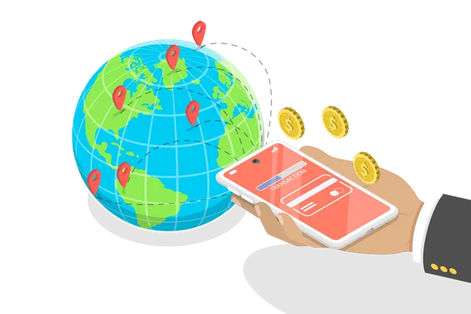 Digital Transaction  Illustration