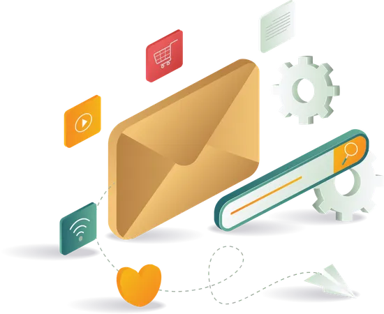 Digital transformation of email marketing strategies  Illustration