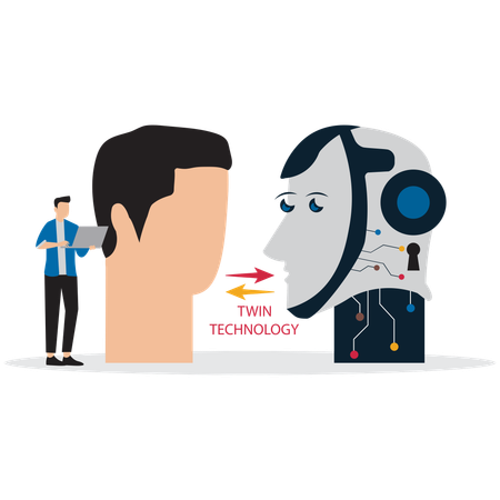 Digital Twin Technology  Illustration