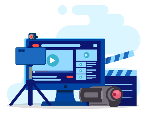 Digital Video Advertising  Illustration