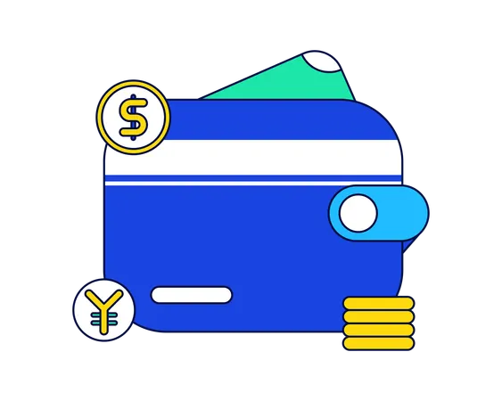 Digital Wallet  Illustration
