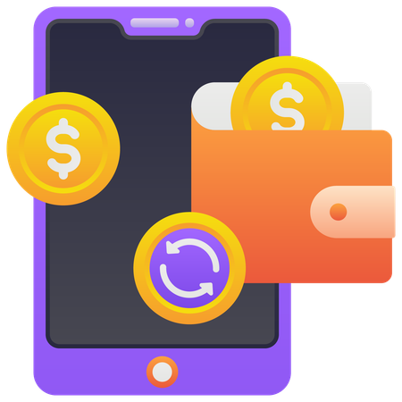 Digital Wallet  Illustration