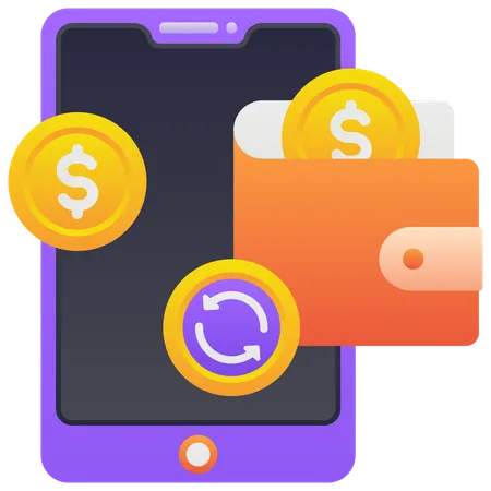 Digital Wallet  Illustration