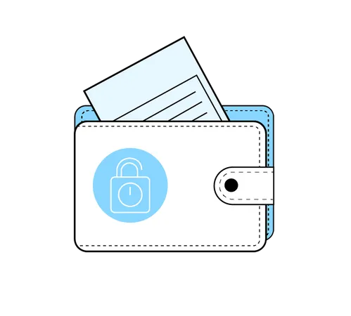 Digital Wallet Security  Illustration