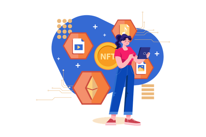 Digital World NFT  일러스트레이션