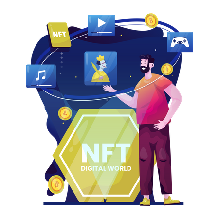 Digital World NFT  일러스트레이션
