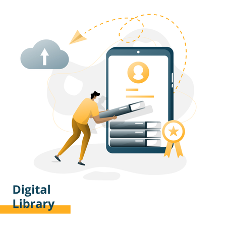 Digitale Bibliothek  Illustration