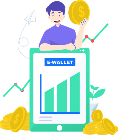 Digitale Geldbörse  Illustration