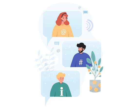 Digitale Kommunikation  Illustration