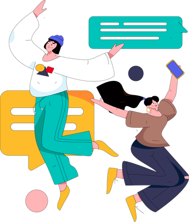 Digitale Messaging-Plattform  Illustration