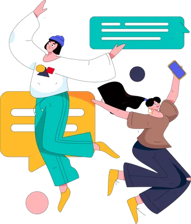 Digitale Messaging-Plattform  Illustration