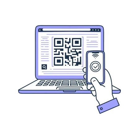 Digitale Zahlung  Illustration