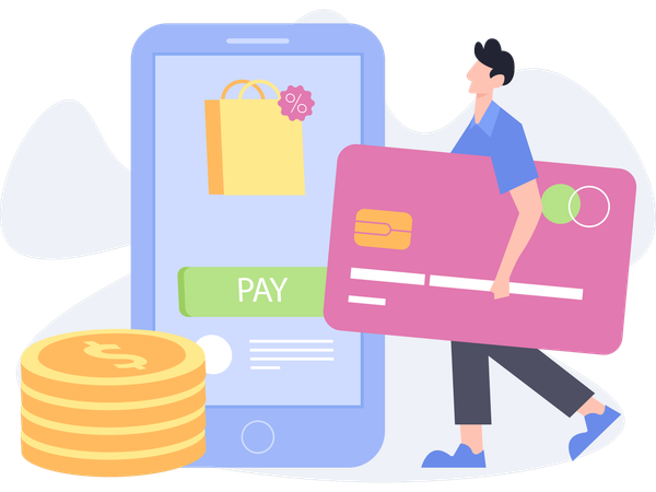 Digitales Banking  Illustration