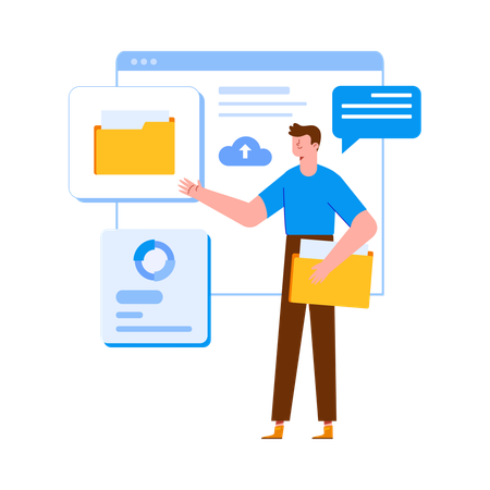 Digitales Dateimanagement für Präsentationen  Ilustração