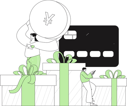 Digitales Geschenk  Illustration